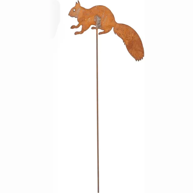 Wonders at Home Official Metalen Plug In Eekhoorn - Zittende Eekhoorn - 110cm - Roest - Tuinbeeld - Cortenstaal - Squirrel - Tuindecoratie Bruin