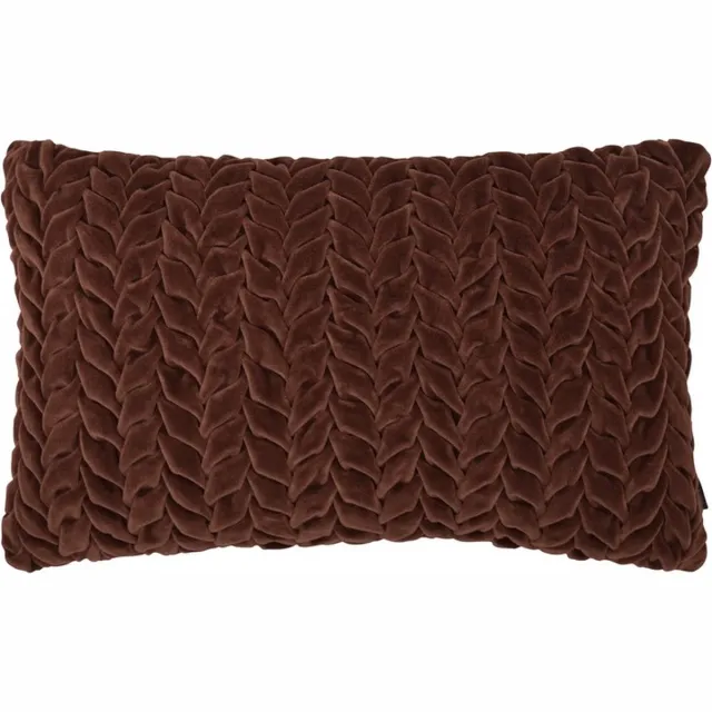 Linen & More Smock Velvet kussen bruin 30x50cm