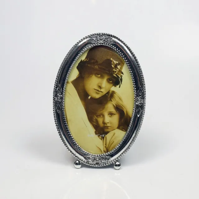 Alle lijsten AL - Ovalen Antieke fotolijst voor foto formaat 5 x 8 cm zilver
