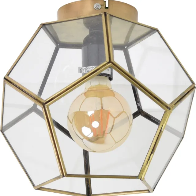 Urban Interiors Plafondlamp Geo Ø20 x 20 brass antique Messing