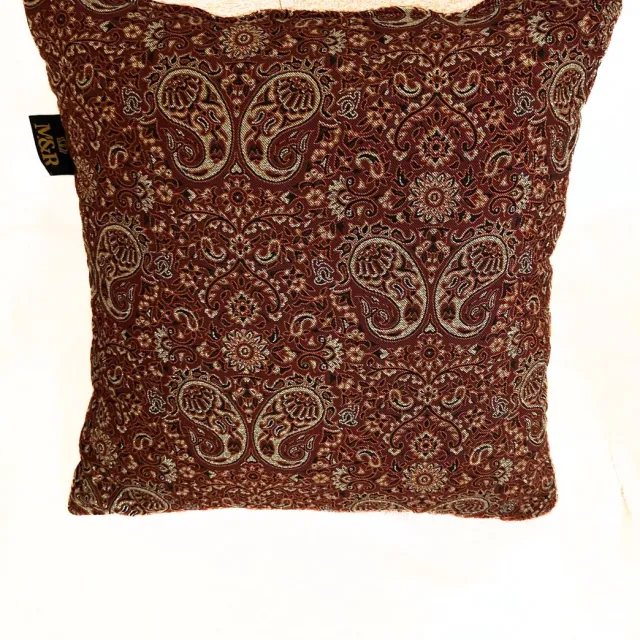 M Design M&R design sierkussen hoes woonkamer 40x40 dubbelzijdig Perzisch zijde handgeweven Azarakhsh koraalrood goud