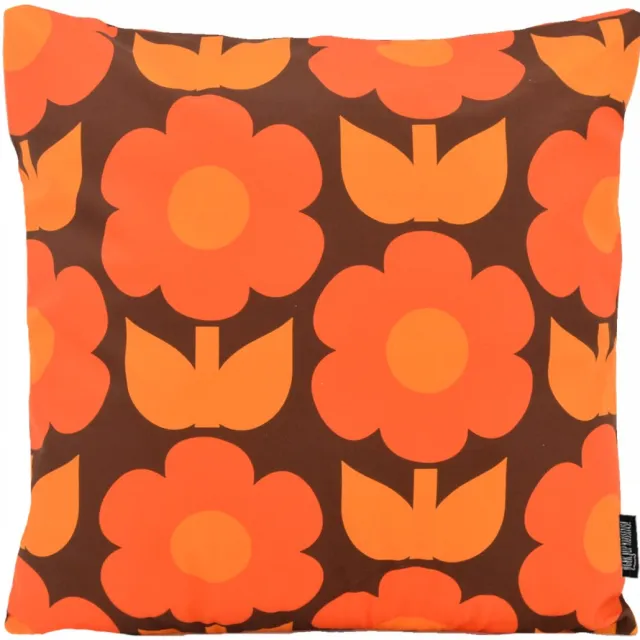 Gek op Kussens! Sierkussen Retro Style #6 | 45 x 45 cm | Katoen/Polyester Oranje Bruin