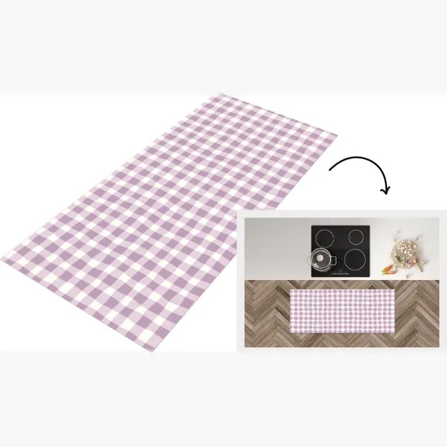 KitchenYeah Keukenloper - Loper keuken - Pastel - Paars - Patronen - Keukenloper vinyl Multicolor