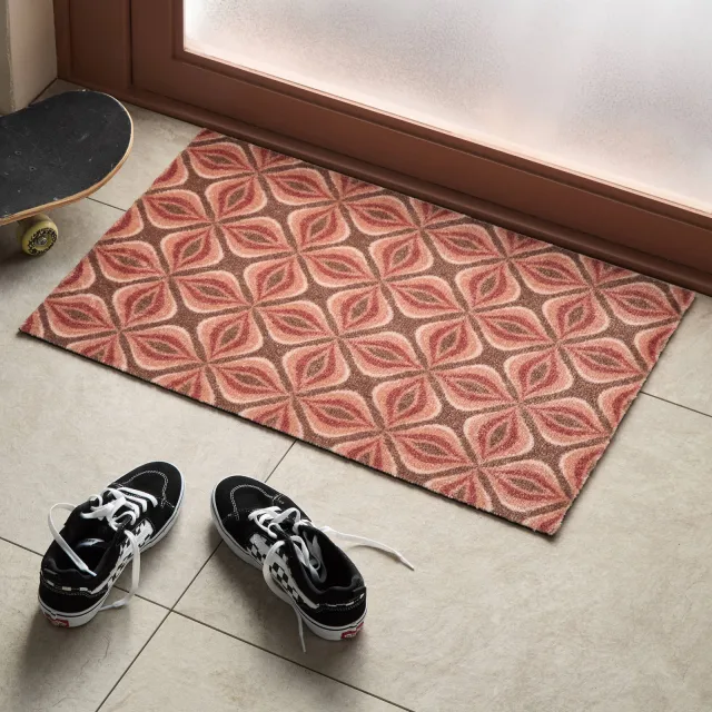NOUS Living Retro Sunset deurmat 75x50 cm terra/burgundy/bruin