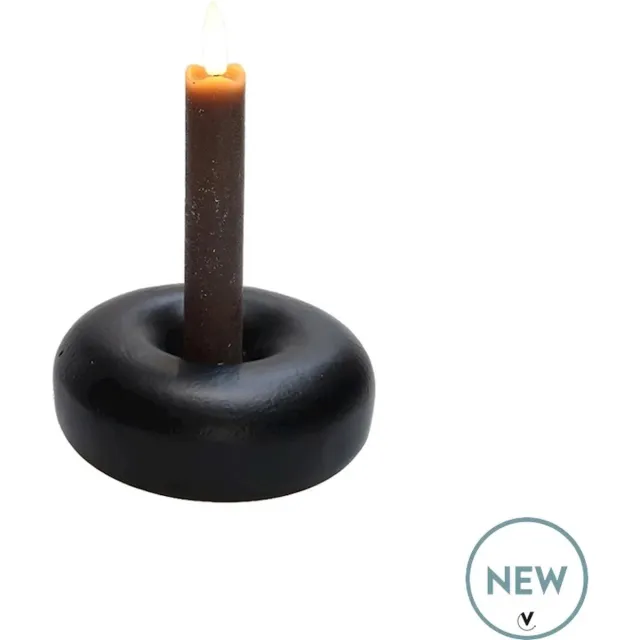Vase The World Kandelaar Batavo | Zwart - black | Metaal | Ø13 x H3 cm
