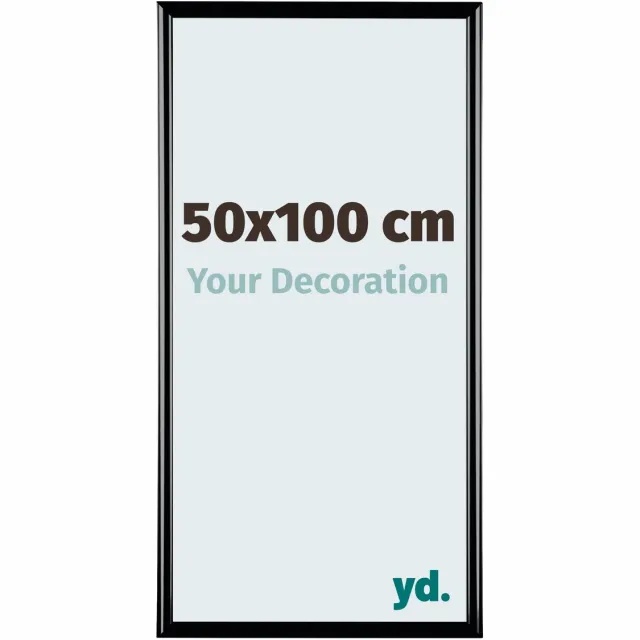 yd. Your Decoration - Fotolijst 50x100 cm - Kunststof - Zwart Hoogglans - Bordeaux