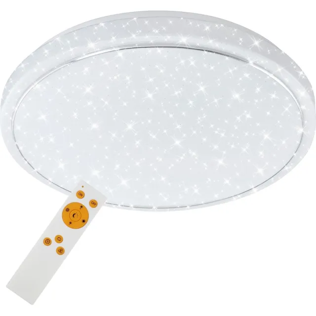 Briloner Star - Plafondlamp dimbaar - plafonniere sterrenhemel - warm wit licht - koud wit licht - incl. nachtverlichting - timerfunctie - met afstandsbediening - 18W - 38,5 cm