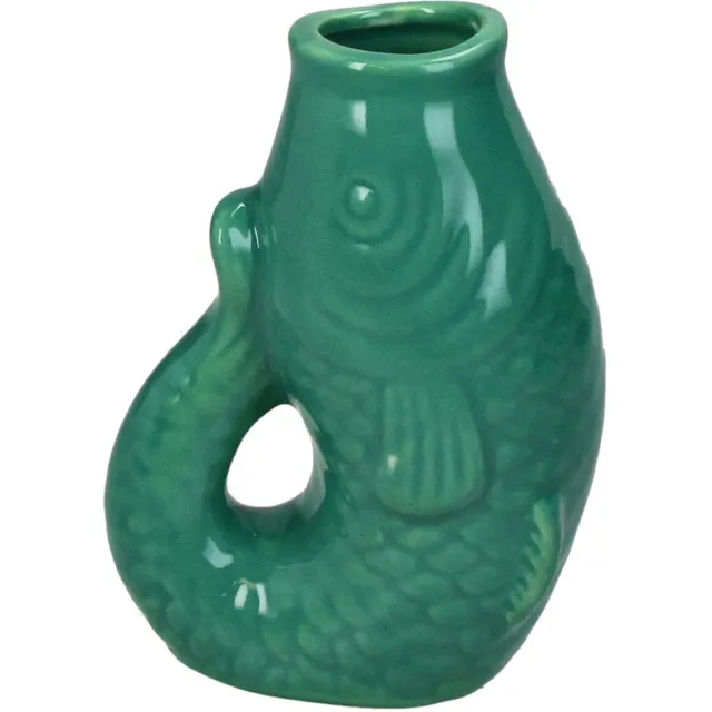 J. Kersten B.V. Vaas Vis stoneware Turquoise 8x5.5x11.3cm
