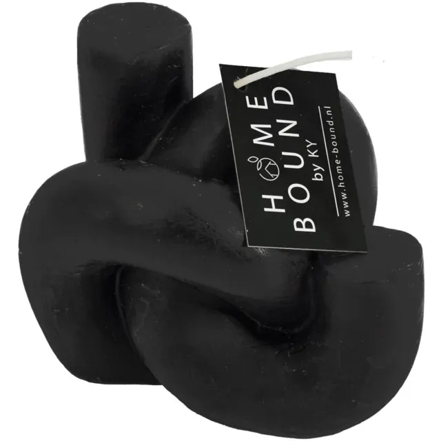homebound by ky Kaars organisch zwart | 9,5x8,5x8cm | figuurkaars organisch