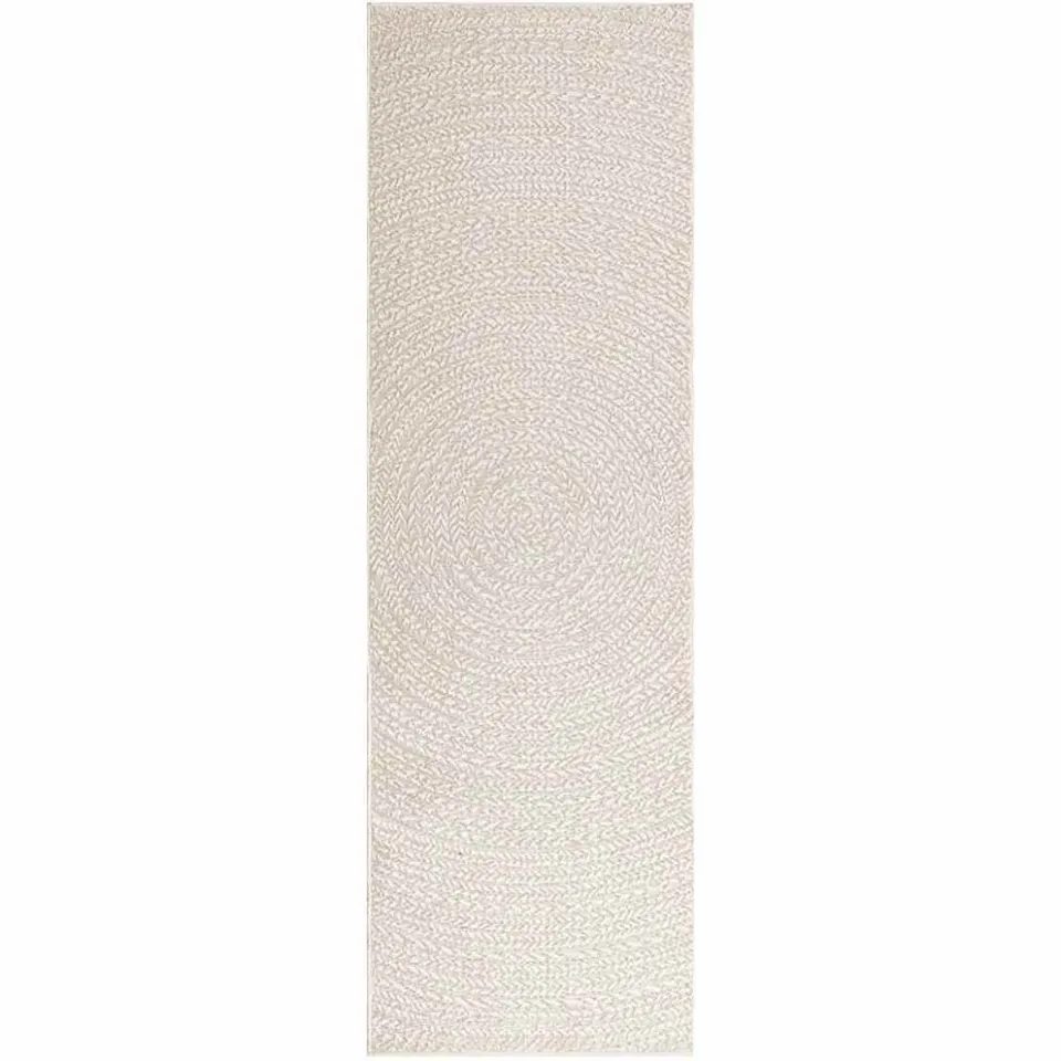 vidaXL Vloerkleed ZIZUR room binnen en buiten 80x250 cm jute look Crème
