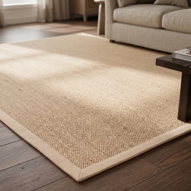 DÉJA Living Vloerkleed 90x160cm - Laagpolig Beige Sisal - Honfleur