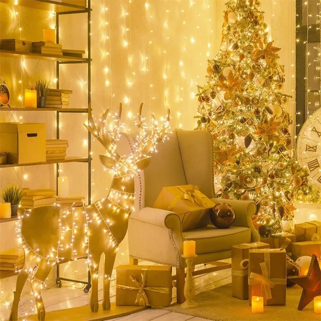 eazyuse 50 LED-kerstverlichting 5 meter WARM LICHT - kleurrijke kerst voor binnen- en buiten !