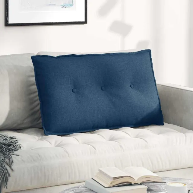 vidaXL Rugkussen Blauw 80 x 50 x 19 cm Stof