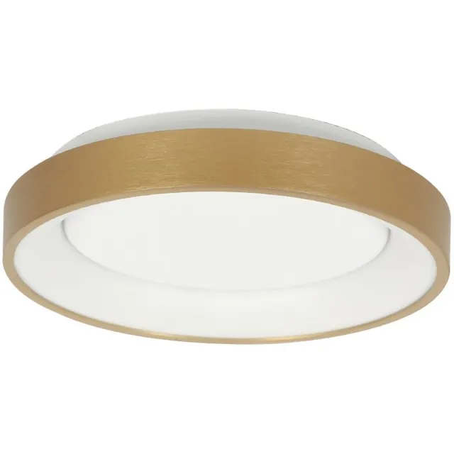 Steinhauer Plafonnieres Plafondlamp Ringlede 3690GO Goud rond 28cm kunststof/metaal Steinhauer trendy binnen