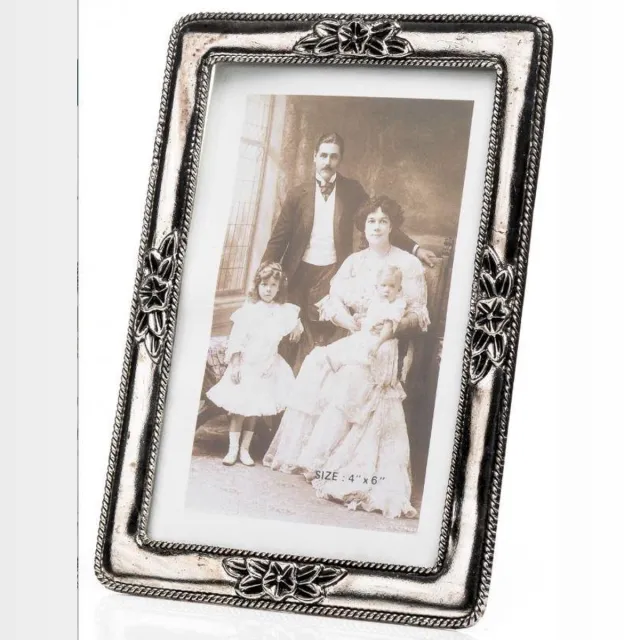 van Ommen Verzilverde Fotolijst Roosje 5x8 cm