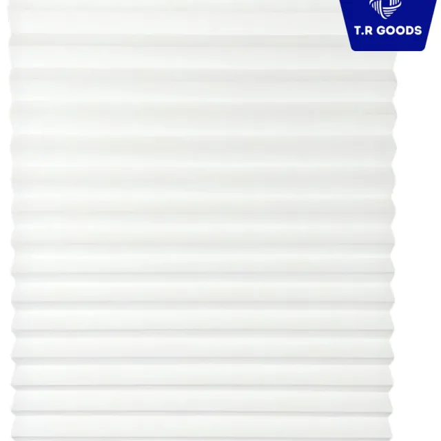 T.R. Goods Tijdelijke Plissé Gordijnen – Plak Raambekleding Zonder Boren – 91 x 204 cm – Goedkope Raamdecoratie – Wit
