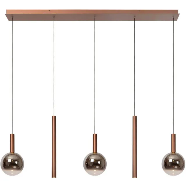 Lucide dimbare LED hanglamp 18x138 cm - koper