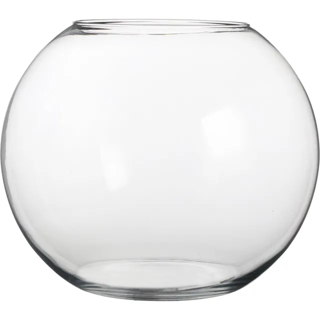 Mica Decorations Bolvaas - 20 x 25 cm - komvaas - glas - vissenkom Transparant