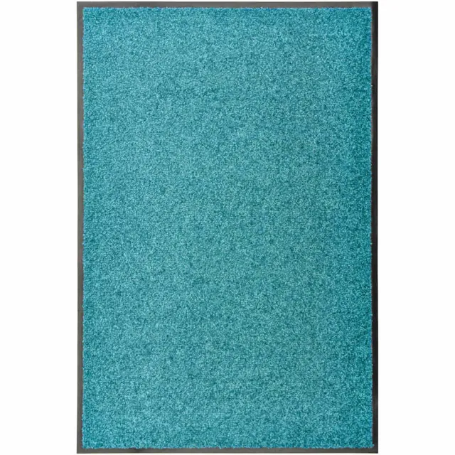 vidaXL Deurmat wasbaar 60x90 cm cyaan Turquoise