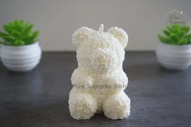 Pure Supreme Store Decoratie kaars T' Beertje wit | Handgemaakt