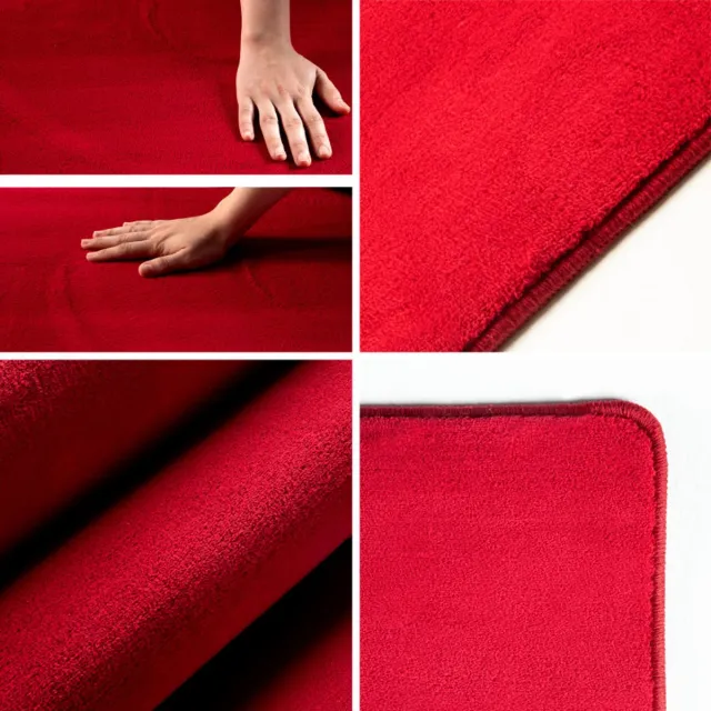 Ayyildiz Effen vloerkleed Sky wasbaar 120 cm rond Rood tapijt