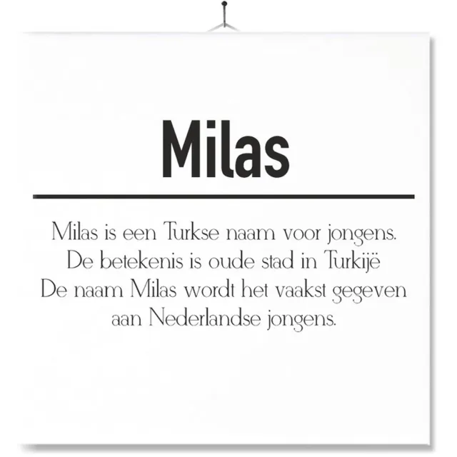 MC Living Tegel Met Opdruk | Betekenis | Kado | Cadeau | Met Naam - Milas Multi-Color