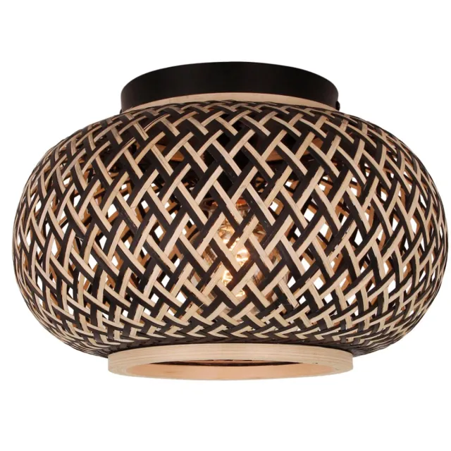 Various Leuchten Various Weaving Plafondlamp - Ø38 cm - Naturel - Bamboe, Metaal