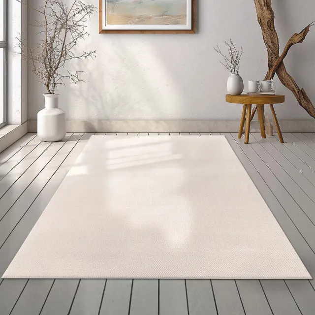 Zacht vloerkleed Bubble beige
