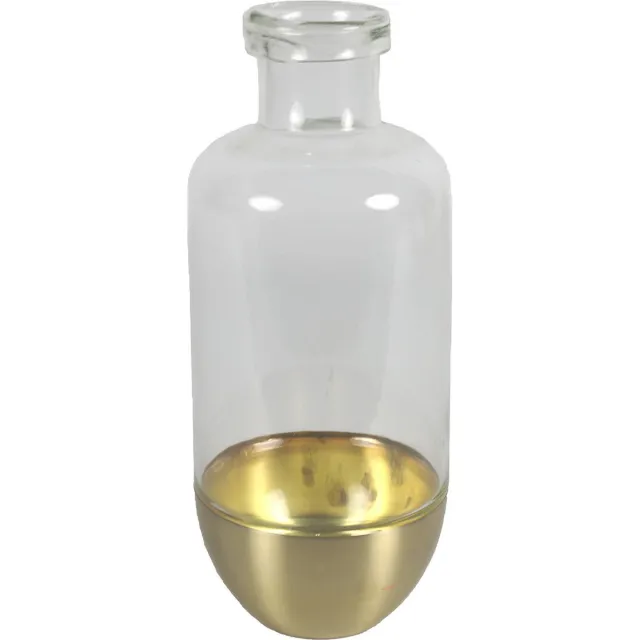 Countryfield Bloemenvaas Mystik - Glas - transparant/goud - 14 x 31 cm