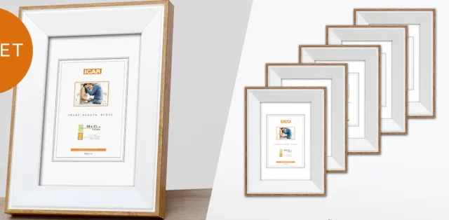 Icar Fotolijst Houten Frame 10x15 cm (Passe-Partout 7x10 cm) Bruin