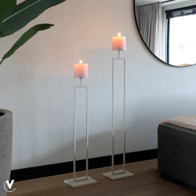 Vase The World Kandelaar Concordia | Beige - Ivory | L20 x B15 x H100 cm