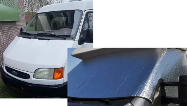 Geschikt voor Fiat Ducato Raamisolatie Buitenzijde Geschikt voor Ford Transit bouwjaar 1986-2000 tegen de kou en hitte grijs
