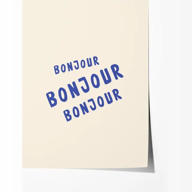 BONJOUR Stijlvolle Wandposter - Poster 50x70 cm - Sfeervolle Wanddecoratie voor Woonkamer & Slaapkamer - Premium papier - zonder lijst Multicolor
