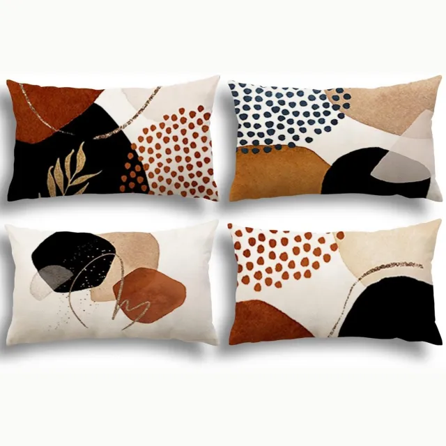 Duraxl Kussenhoes - Linnen - Set van 4 - 30 x 50 cm Beige