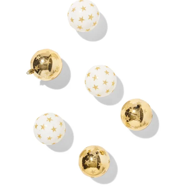 HEMA Kerstballen plastic - 6 stuks (zilver)