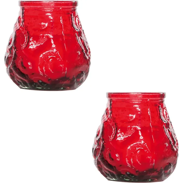 Cosy&Trendy Cosy & Trendy mini lowboy tafelkaars - 2x - rood - 17 Branduren - 7 cm