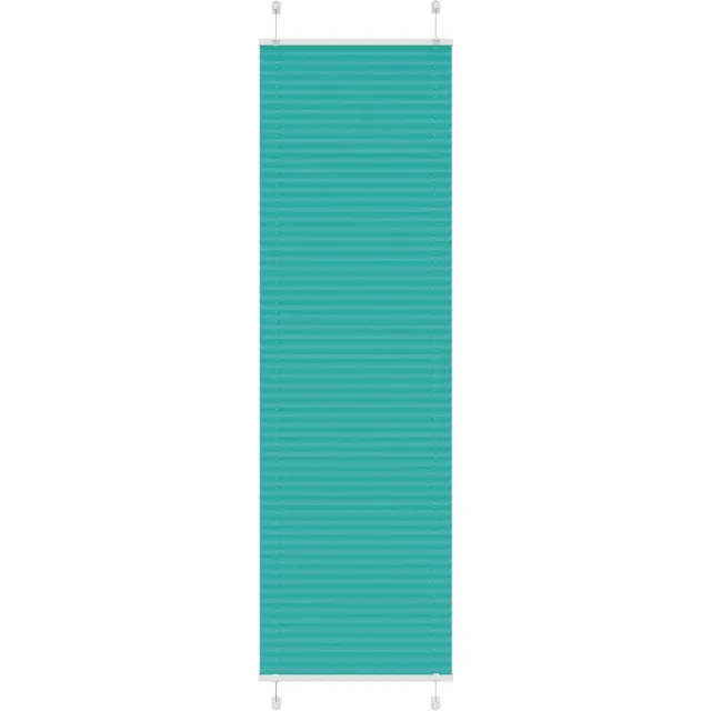 vidaXL Plissé - rolgordijn - 55x200 - cm - stofbreedte - 54,4 - cm - petrol - groen petroleumgroen