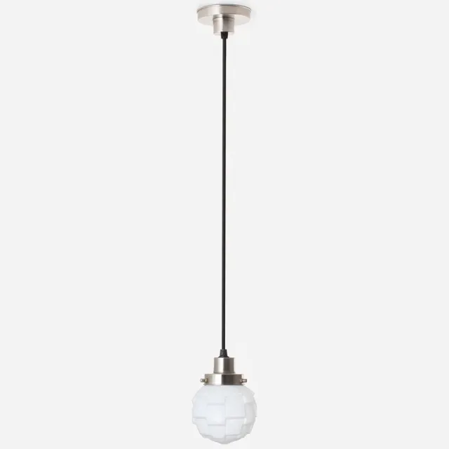 Coloured by Art Hanglamp aan snoer Bretagne 20's Matnikkel - Art Deco Trade