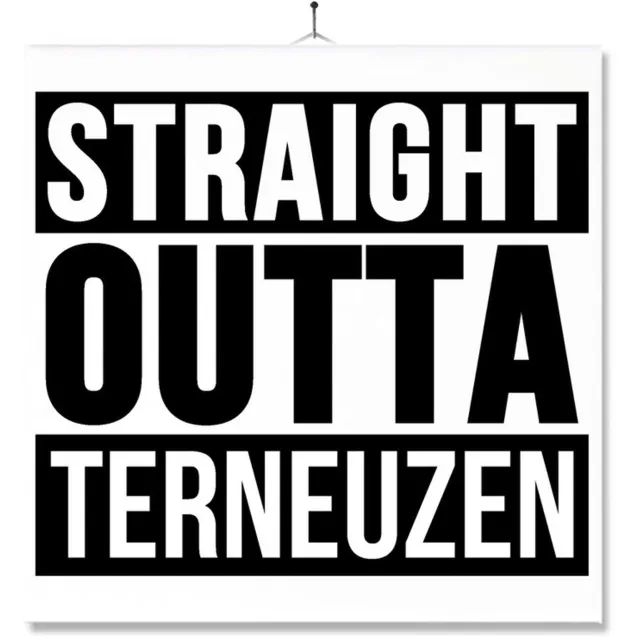 MC Living Tegel Met Opdruk | Geschenk | Wc | Toilet | Straight Outta Terneuzen Multi-Color