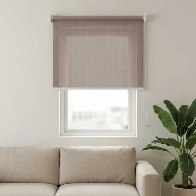 vidaXL Buitenrolgordijn 90% UV-blok Taupe 100 x 140 cm HDPE