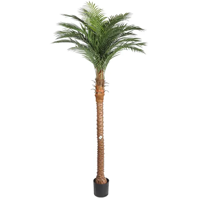 Kunstpalm Kunst palmboom Cuba - 220 cm | nep palmboom - Tropische kunstplant Donkergroen