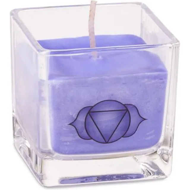 Phoenix Import Mani Bhadra 1 x Koolzaadwas ecologische geurkaars 6e chakra (6x6x6 cm)