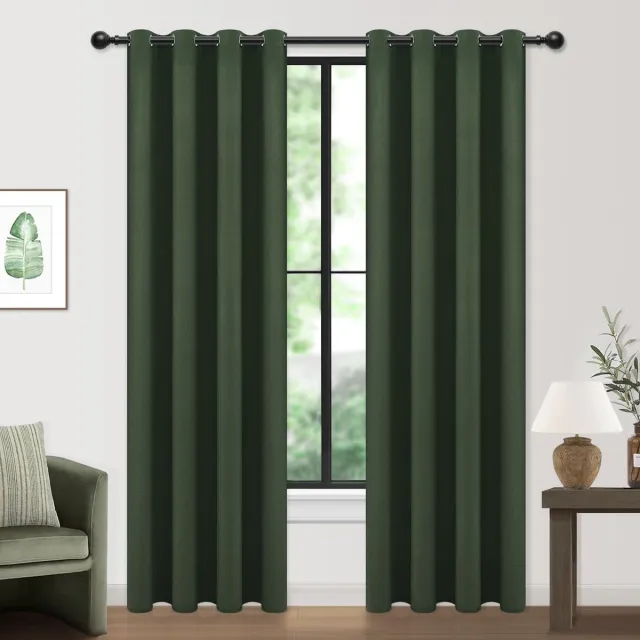 Unyqoos Stijlvolle Verduisterende Gordijnen voor Optimale Privacy en Comfort in Huis Olijfgroen