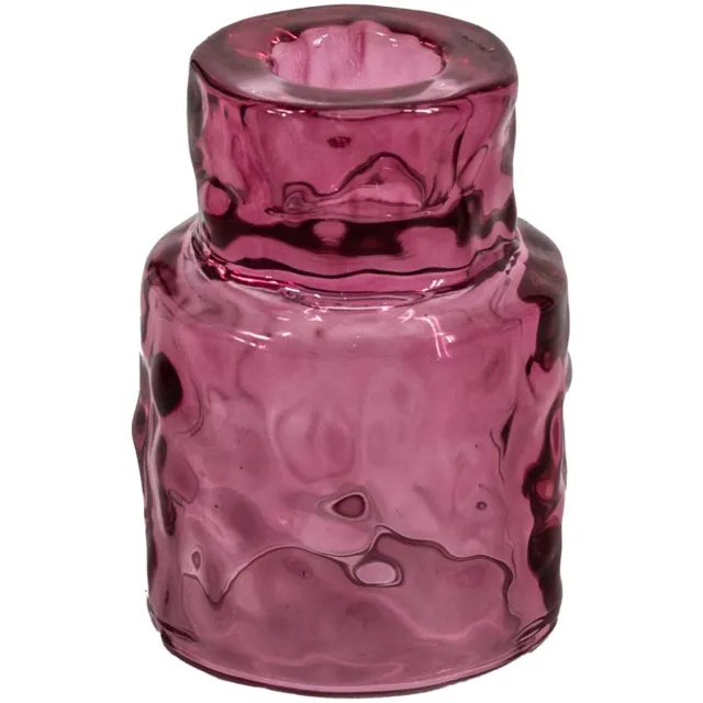 homebound by ky Glazen waxine- en kaarsenstandaard roze
