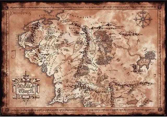 Lord of the Ring Poster Map (98x68) Divers
