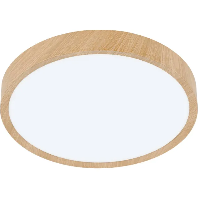 Eglo Musurita Plafondlamp - Badkamer - LED - Ø 34 cm - Natuurlijke Houtlook Bruin