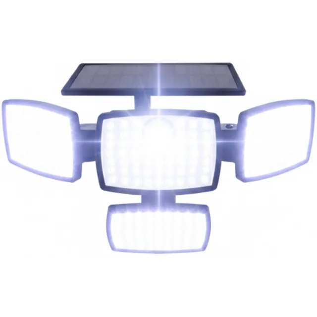 STRÜHM BORUT - Led Solar Zonne-energie - Buiten Wandlamp- 10w - 1100 Lumen -Zwart - met bewegingssensor