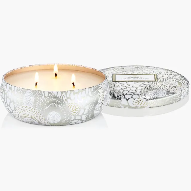 Voluspa Sparkling Cuvée - 3-Wick Tin - Candle Wit