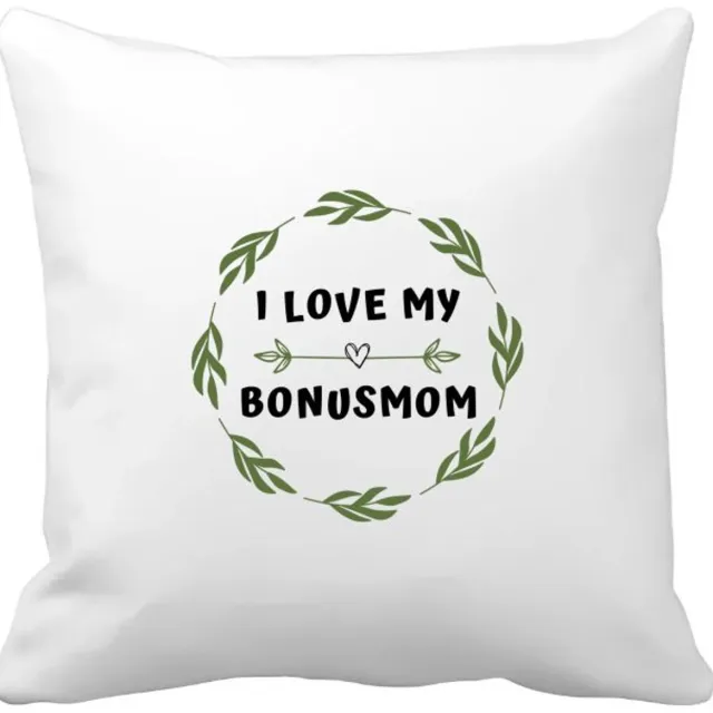 Akyol i love my bonusmom Kussen hoes - Mama - liefste bonusmoeder - moeder cadeautjes - moederdag - verjaardag - geschenk - kado - 40 bij 40 cm Multicolor