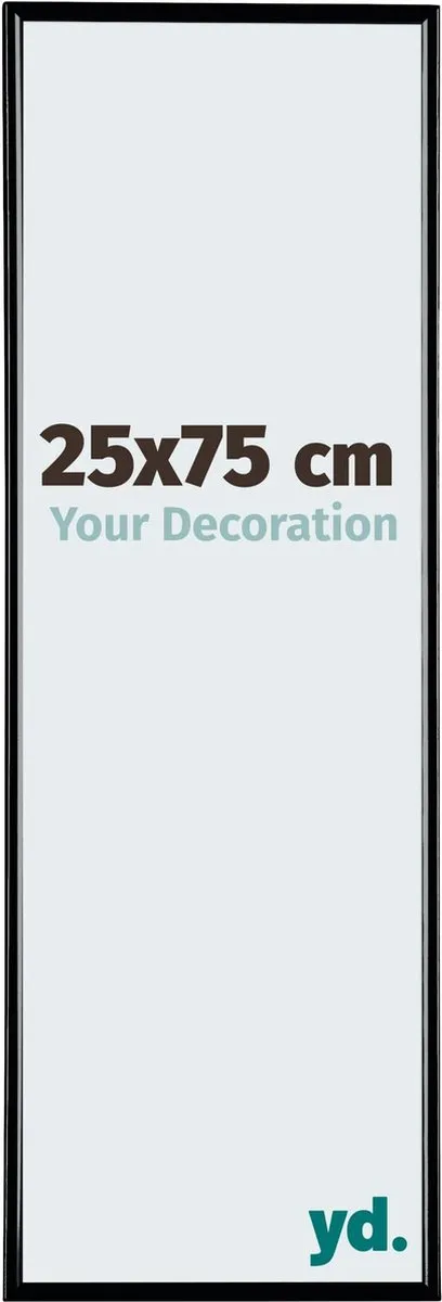 yd. Your Decoration - Fotolijst 25x75 cm - Kunststof - Zwart Hoogglans - Evry